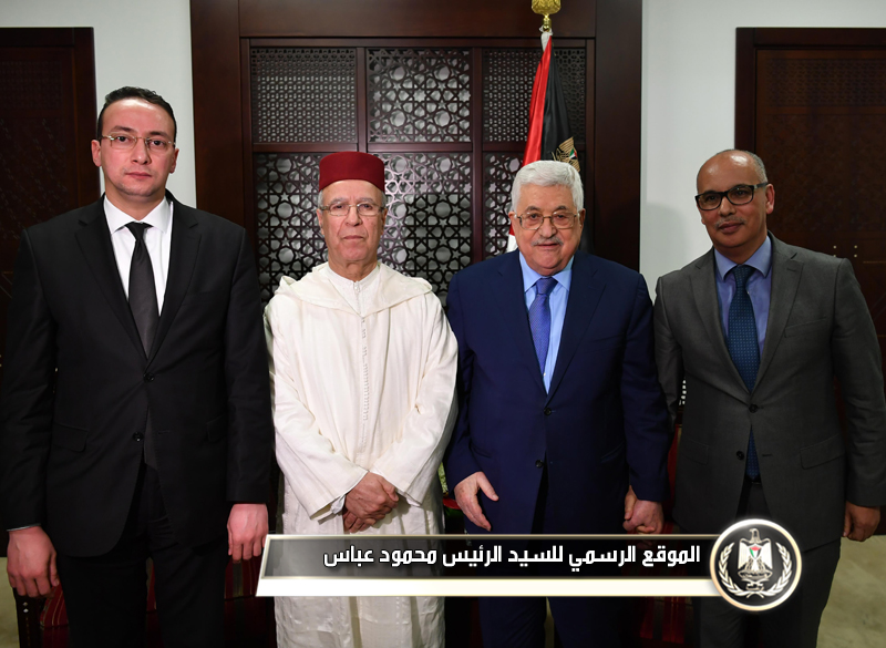 الرئيس عباس يستقبل الوفد 
المغربي المشارك بفعالية القدس عاصمة الشباب 
الإسلامي