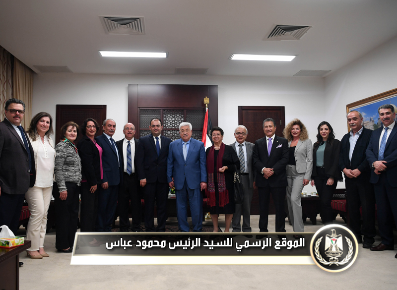 السيد الرئيس يستقبل وفد اتحاد أبناء رام 
الله في أميركا