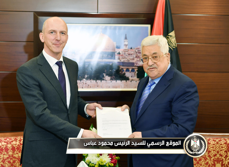 السيد الرئيس يستقبل سفير سويسرا الجديد 
لدى فلسطين