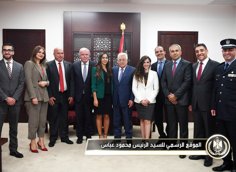 السـيد الـرئيس يستقبل الوفد 
الفلسطينيالذي شارك في أعمال الدورة 86 
للإنتربول