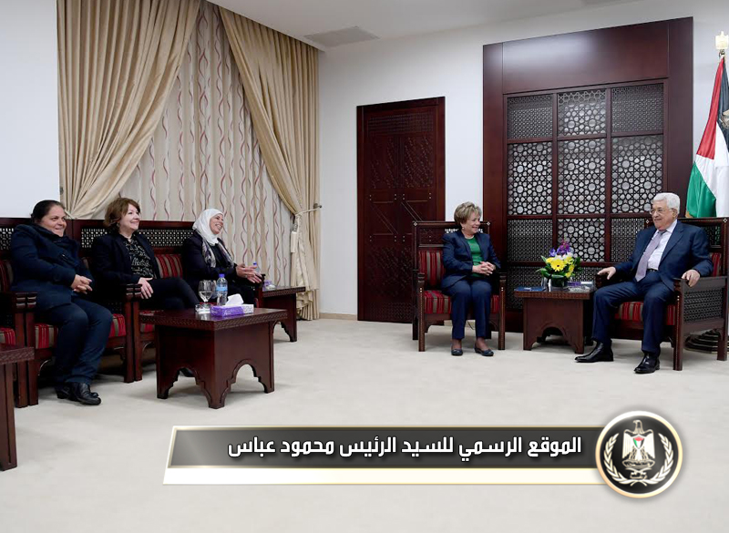 السيد الرئيس يستقبل الأمانة العامة 
لاتحاد المرأة الفلسطينية