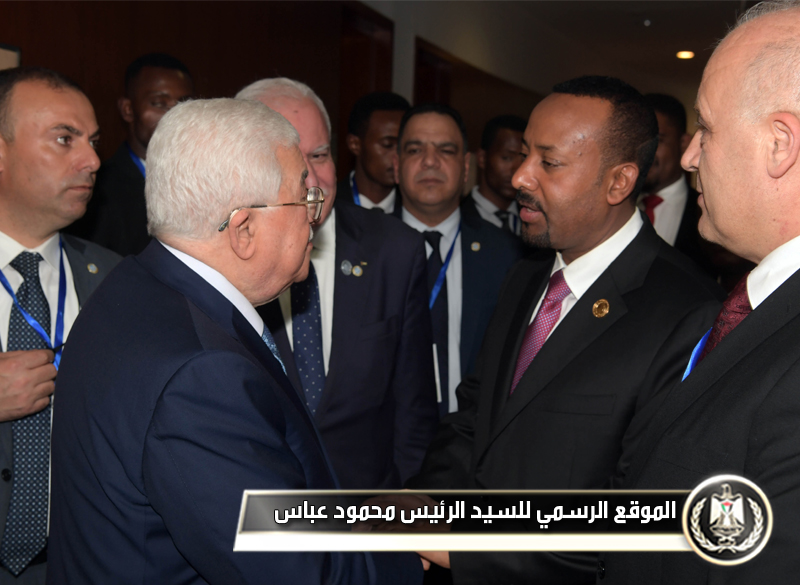 الرئيس عباس يلتقي رئيس 
وزراء 
أثيوبيا