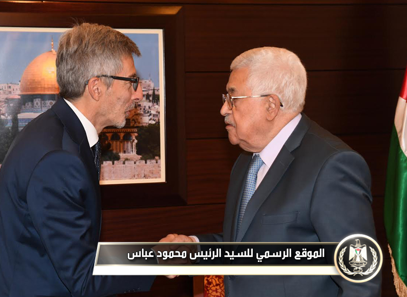 السيد الرئيس يستقبل  القنصل الفرنسي 
العام في مدينة القدس بيار 
كوشار.