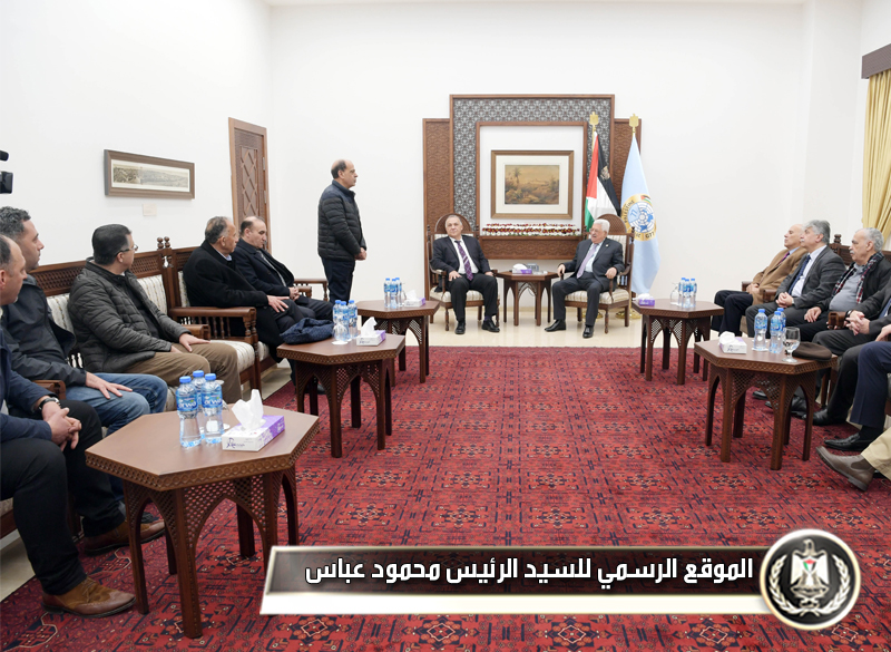 الرئيس عباس يستقبل رئيس بلدية 
الناصرة