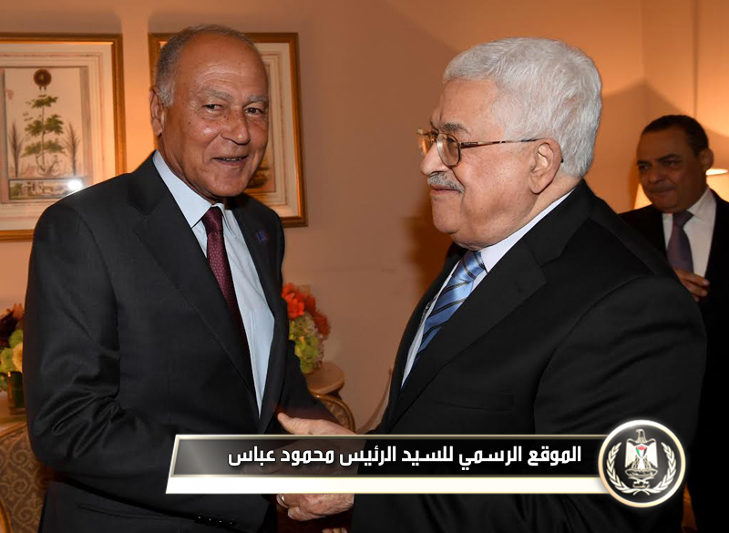 السيد  الرئيس أثناء لقاء أمين عام 
جامعة الدول العربية، أحمد أبو الغيط 
.