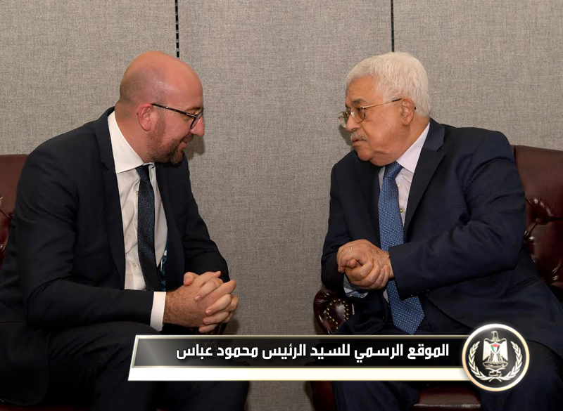 السيد الرئيس يلتقي مع رئيس وزراء بلجيكا 
شارل ميشيل.