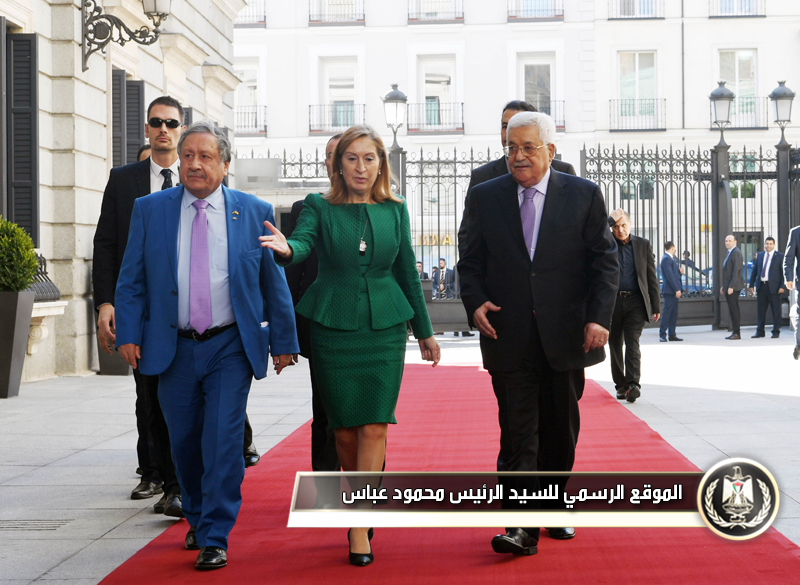 السيد الرئيس يطلع البرلمان الإسبانيعلى 
التطورات الفلسطينية 
والإقليمية