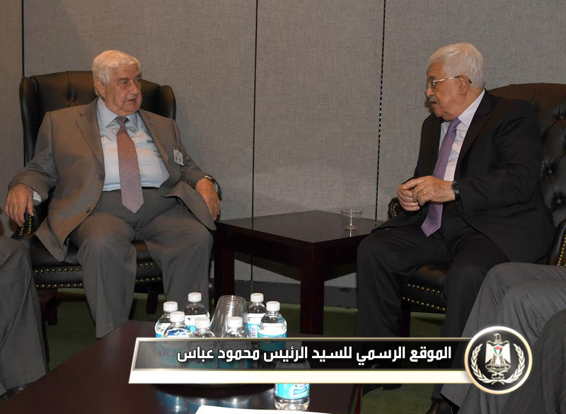 السيد الرئيس يلتقي وزير الخارجية السوري 
وليد المعلم.