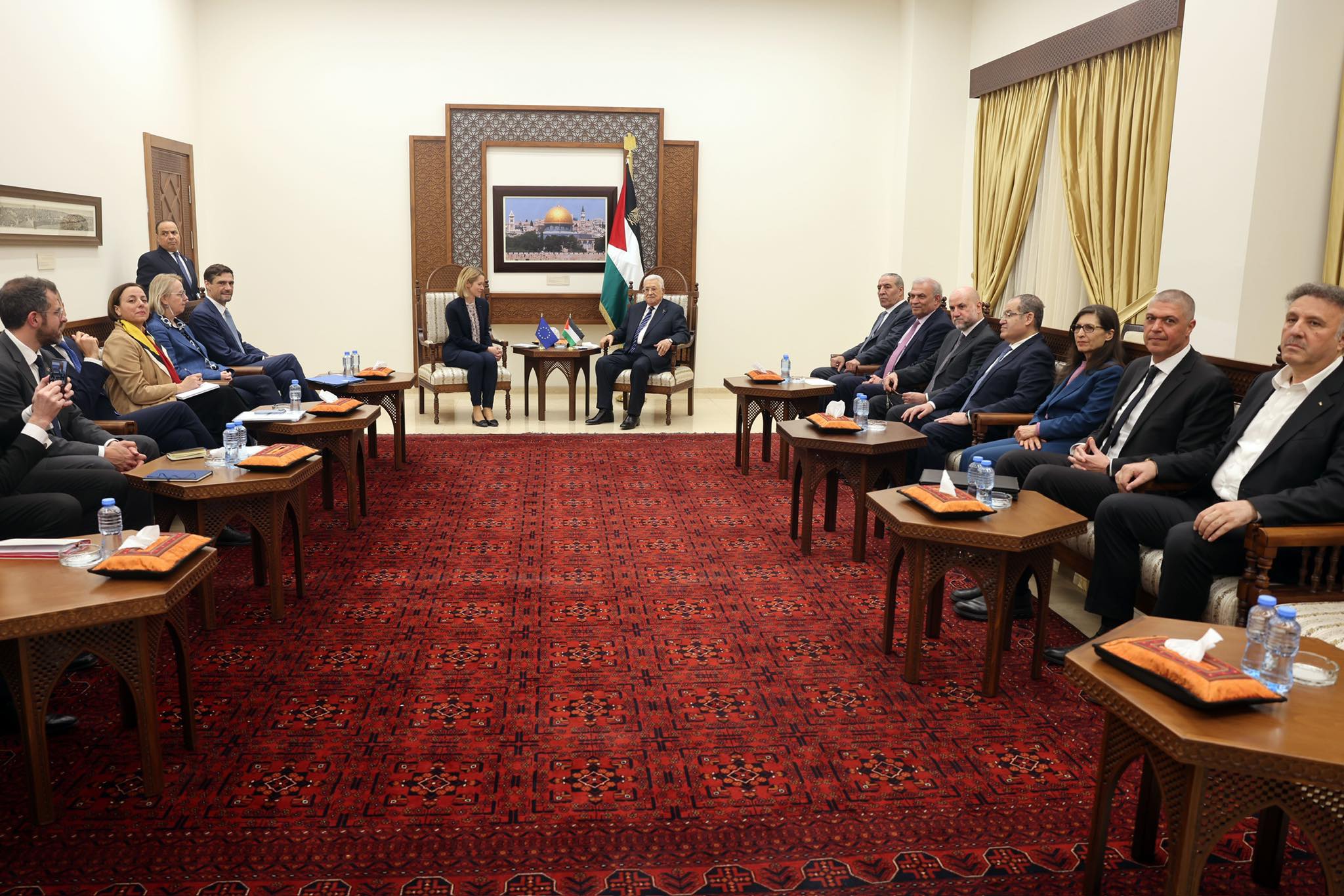 الرئيس يستقبل مفوضة السياسة الخارجية في الاتحاد الأوروبي