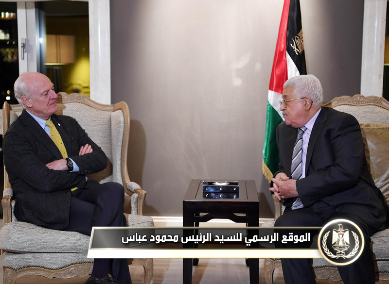 السيد الرئيس يستقبل المبعوث الأممي 
الخاصلعملية السلام في سوريا، ستيفان 
ديمستورا.