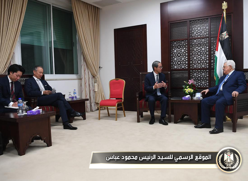السيد الرئيس يستقبل المبعوث الياباني 
لعملية السلام