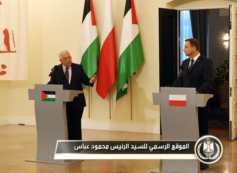 السيد الرئيس أثناء المؤتمر الصحفي مع 
الرئيس البولندي أندجي دودا.